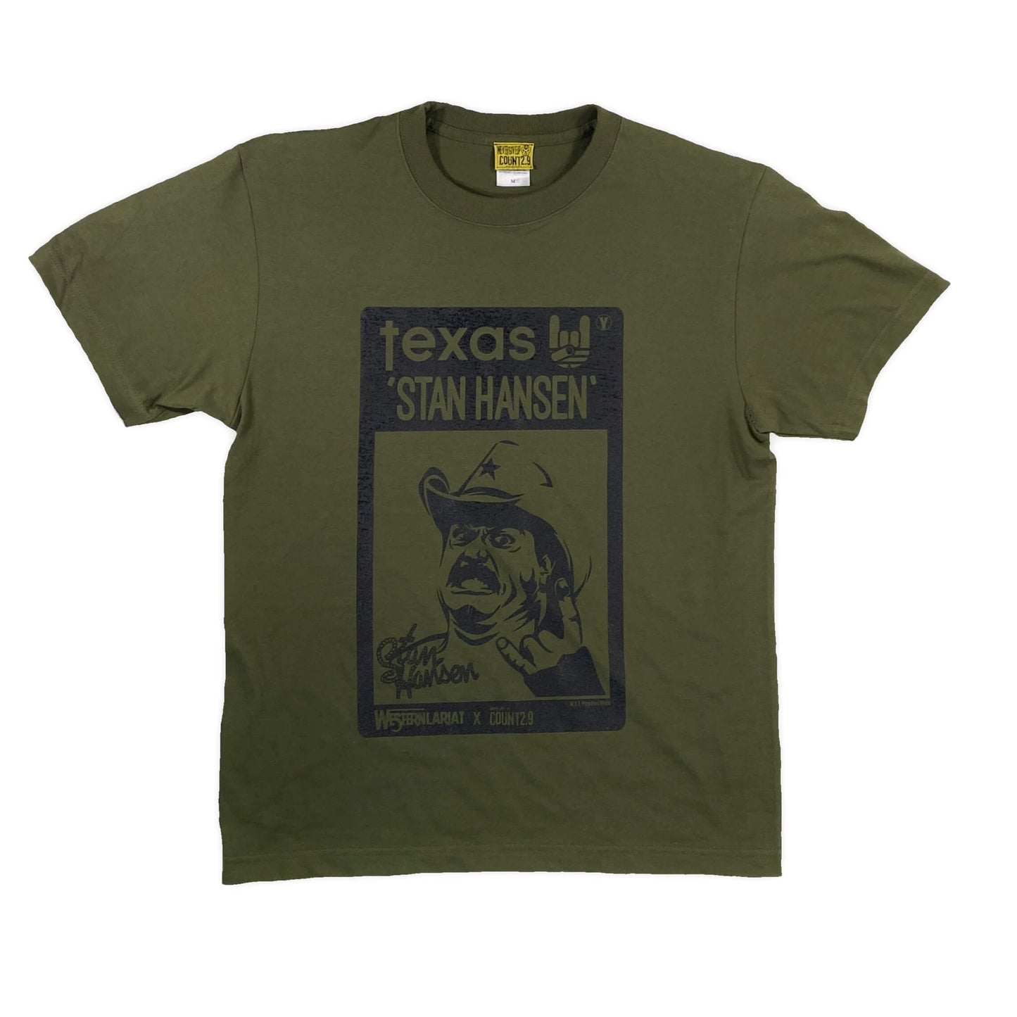 【バックドロップ限定カラー】 スタンハンセン × Count2.9 Tシャツ (カーキ)