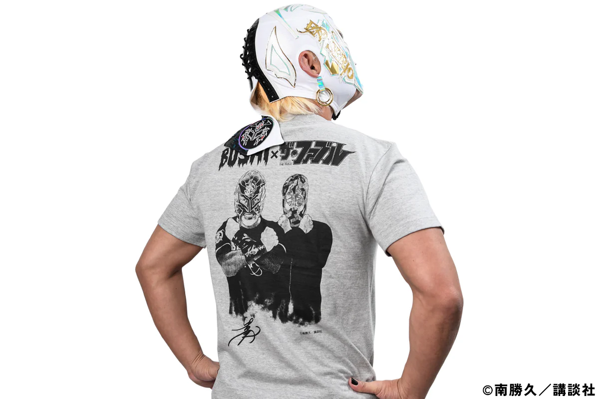 BUSHI×ザ・ファブル コラボTシャツ(グレー×ブラック)