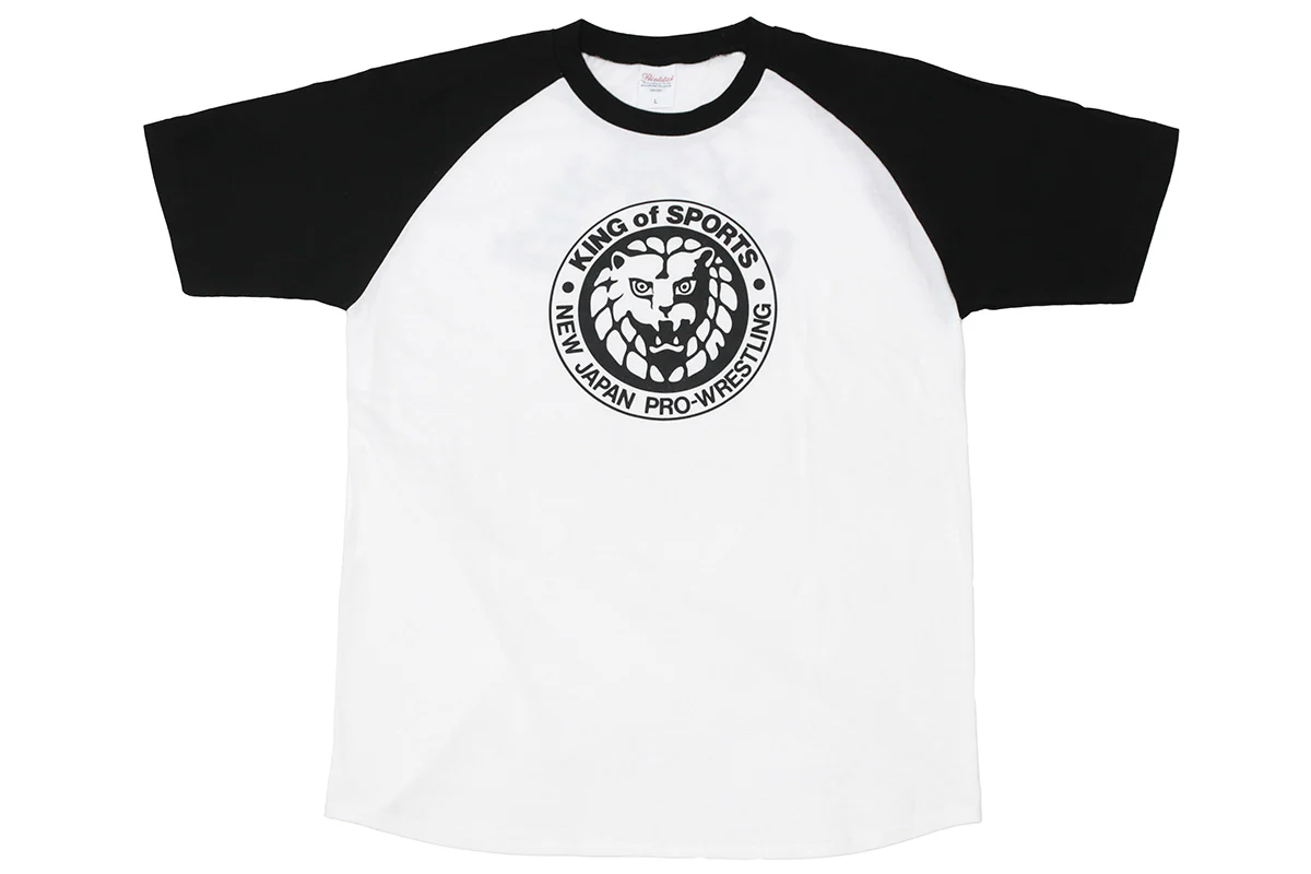ライオンマーク ラグランTシャツ(ホワイト×ブラック)キッズサイズ