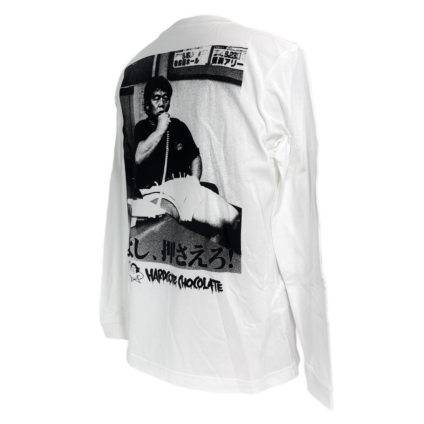 長州力 ロングスリーブTシャツ/決断(パワーホールホワイト)