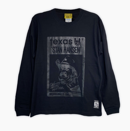 スタンハンセン×Count2.9 ブラックxブラック ロングスリーブTシャツ