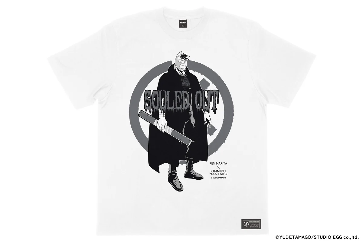 キン肉マン2世コラボ 成田蓮xキン肉万太郎 Tシャツ(H.O.T ver. ホワイト)
