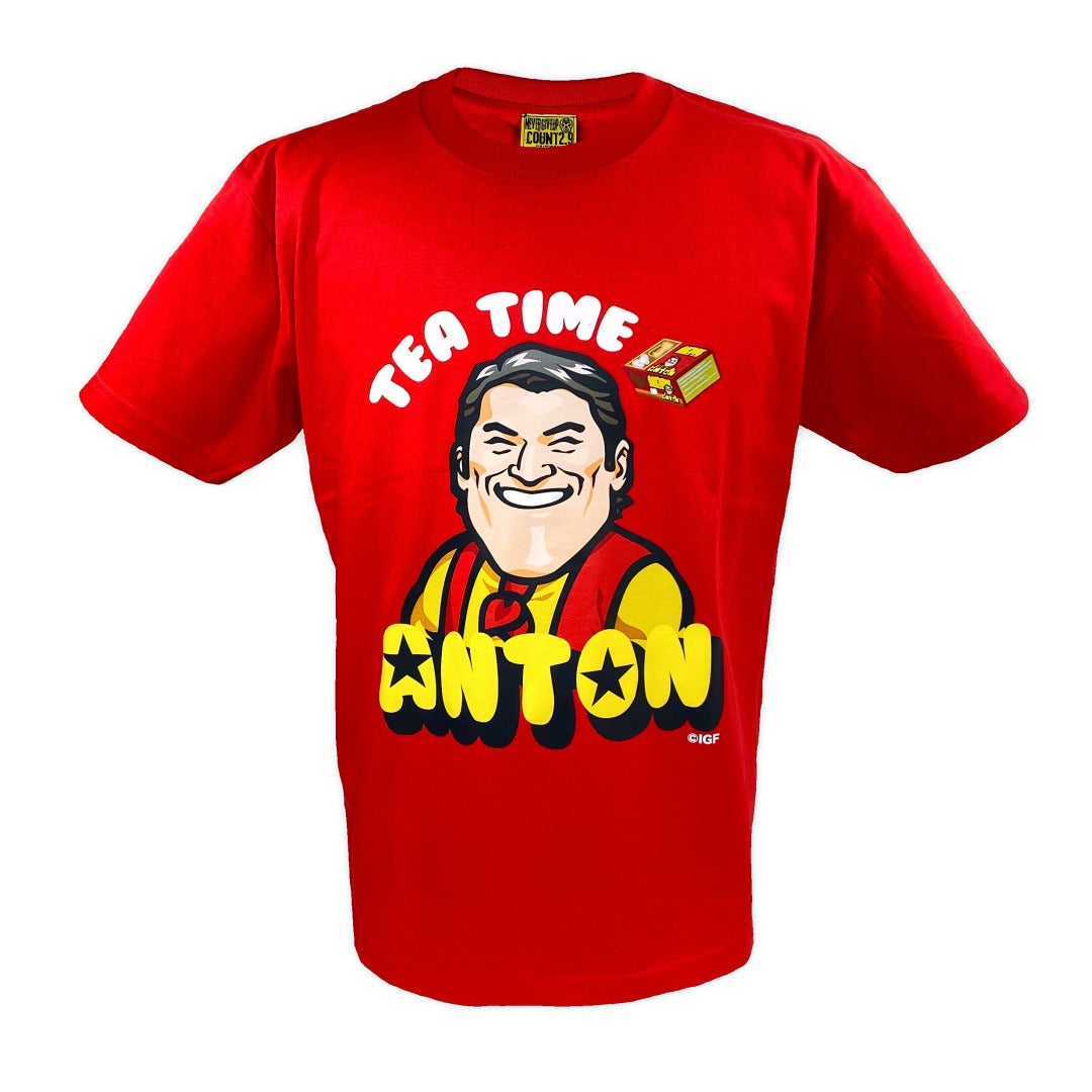 アントニオ猪木 ANTON TEA TIME Tシャツ (闘魂レッド) – プロレス専門店バックドロップ