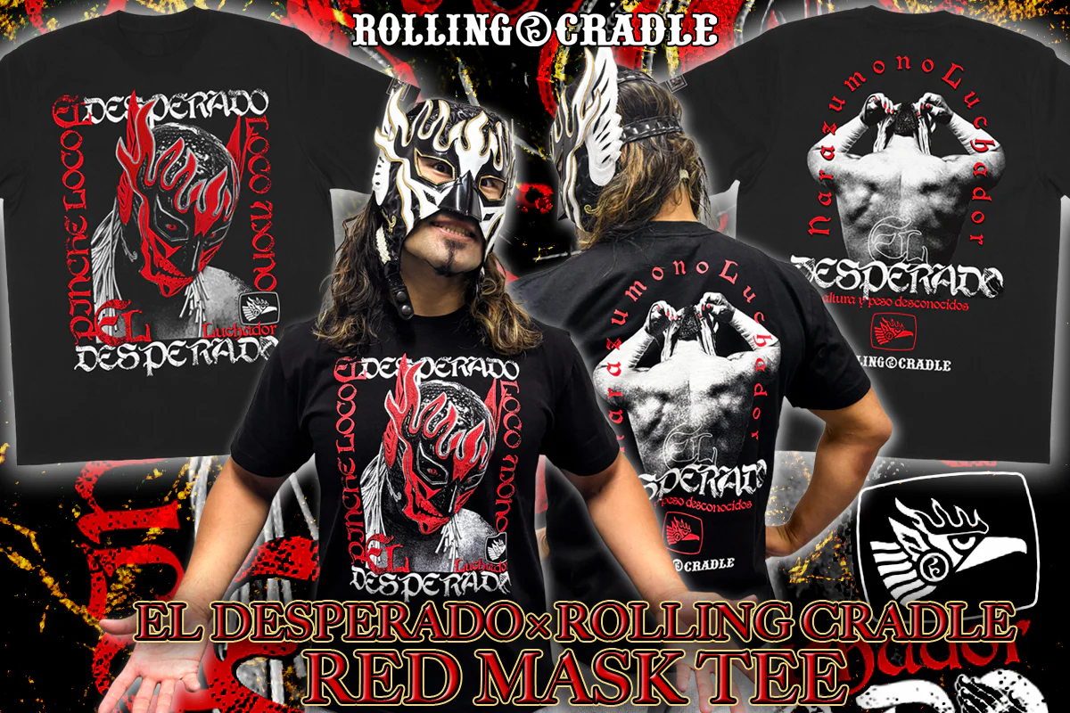 エル・デスペラード×ROLLING CRADLE RED MASK TEE
