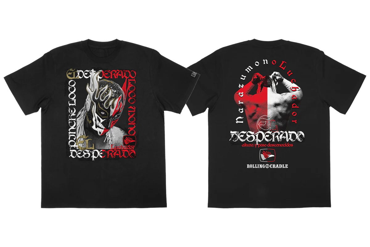 エル・デスペラード×ROLLING CRADLE コラボTシャツ(ブラック×ホワイト エル・デスペラード×ROLLING CRADLE コラボTシャツ(ブラック×ホワイト