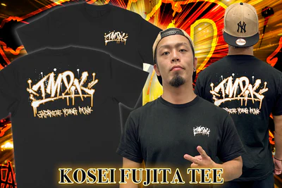 【クリアランスセール】藤田晃生×Racquer freaks/SHAKU Tシャツ(ブラック)