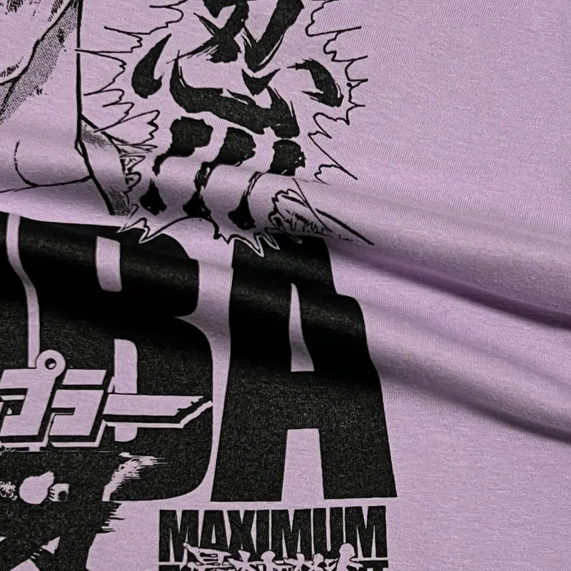 グラップラー刃牙 柴千春(根性ライトパープル)Tシャツ