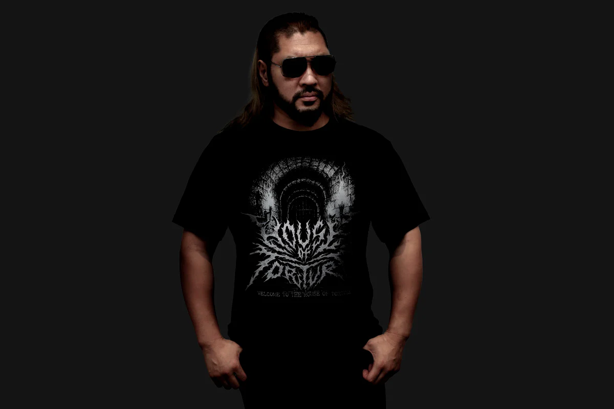 HOUSE OF TORTURE ドライTシャツ(2025・ブラック×シルバー×グレー)