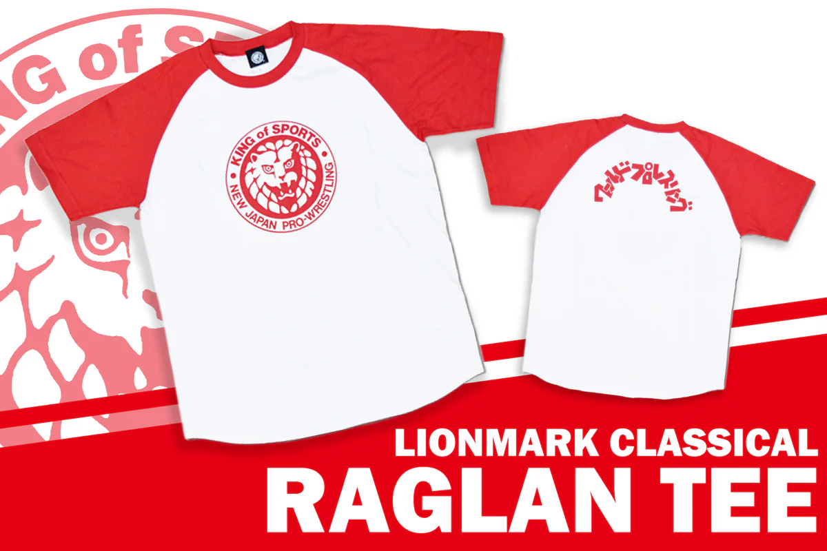 ライオンマーク クラシックロゴ ラグランTシャツ(レッド)