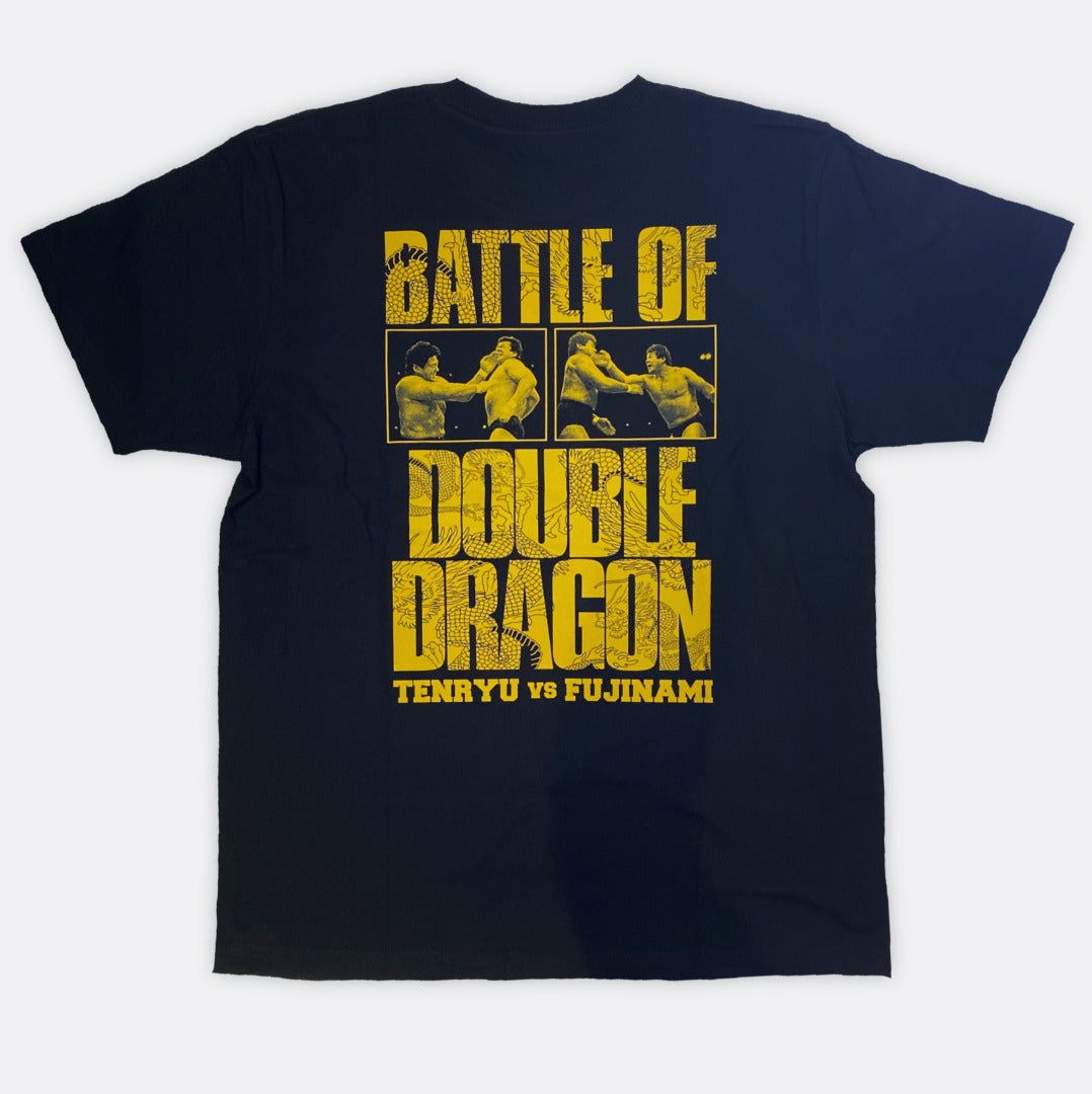 天龍源一郎x藤波辰爾 Tシャツ (ブラック)