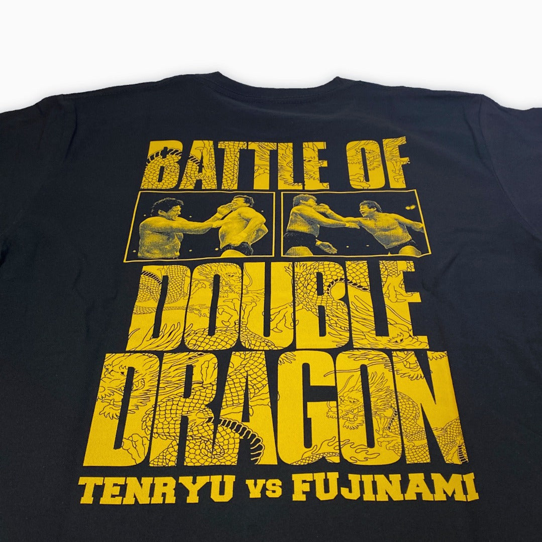 天龍源一郎x藤波辰爾 Tシャツ (ブラック)