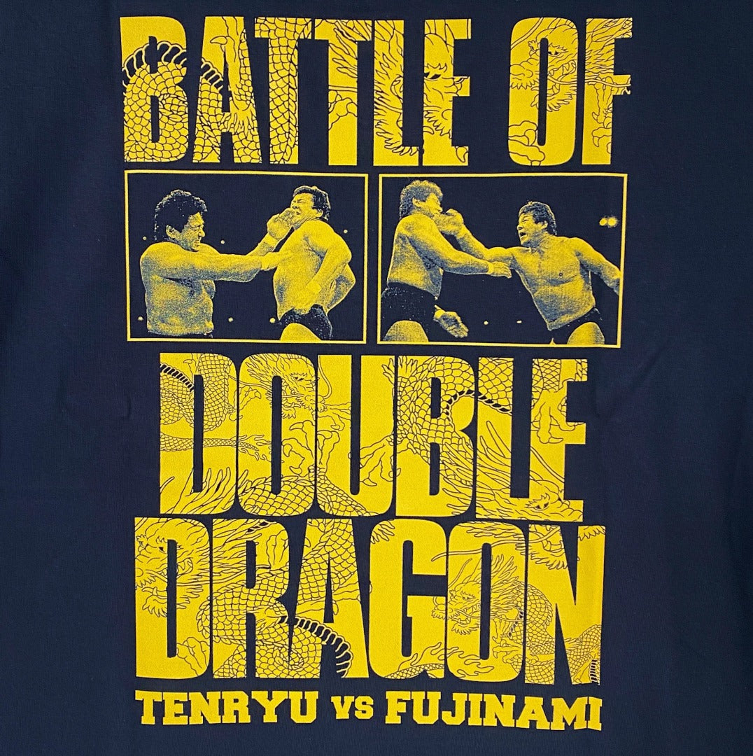 天龍源一郎x藤波辰爾 Tシャツ (ブラック)