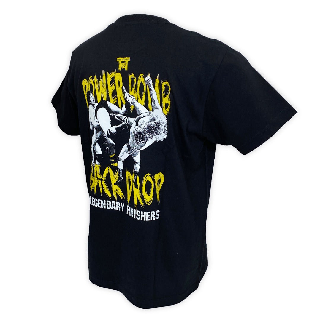 天龍源一郎xジャンボ鶴田 Tシャツ (ブラック)