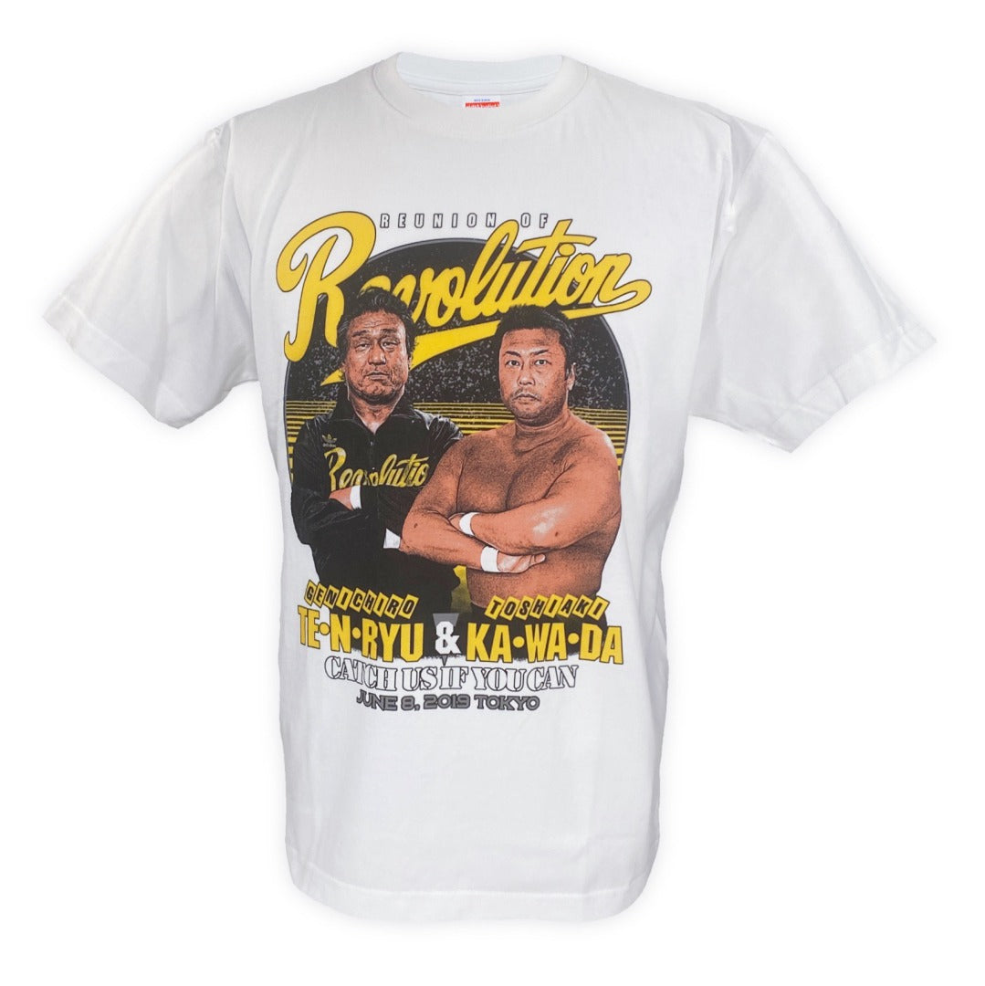 天龍源一郎x川田利明 Tシャツ (ホワイト)