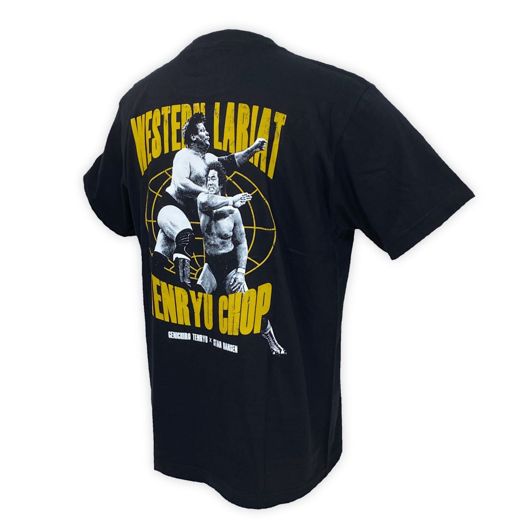 天龍源一郎xスタン・ハンセン Tシャツ (ブラック)