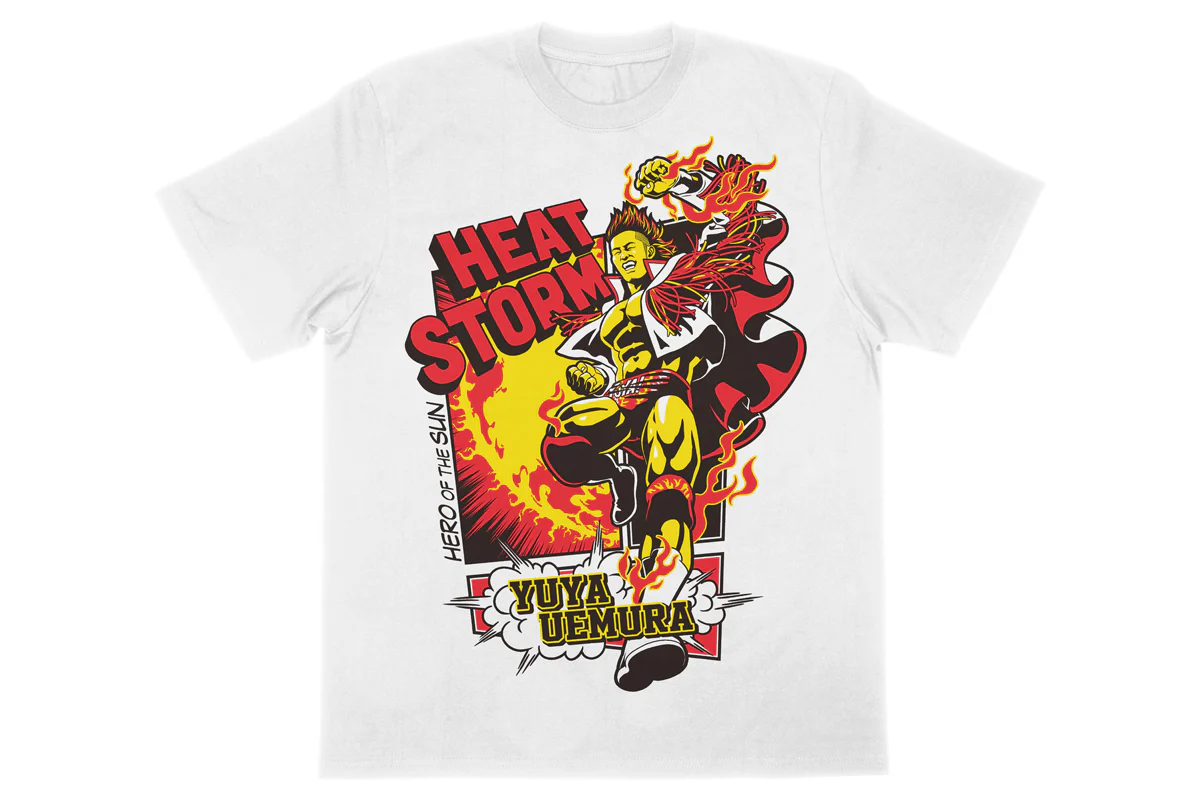 上村優也「HEAT STORM」イラストTシャツ(2025) – プロレス専門店 上村優也「HEAT STORM」イラストTシャツ(2025) – プロレス専門店