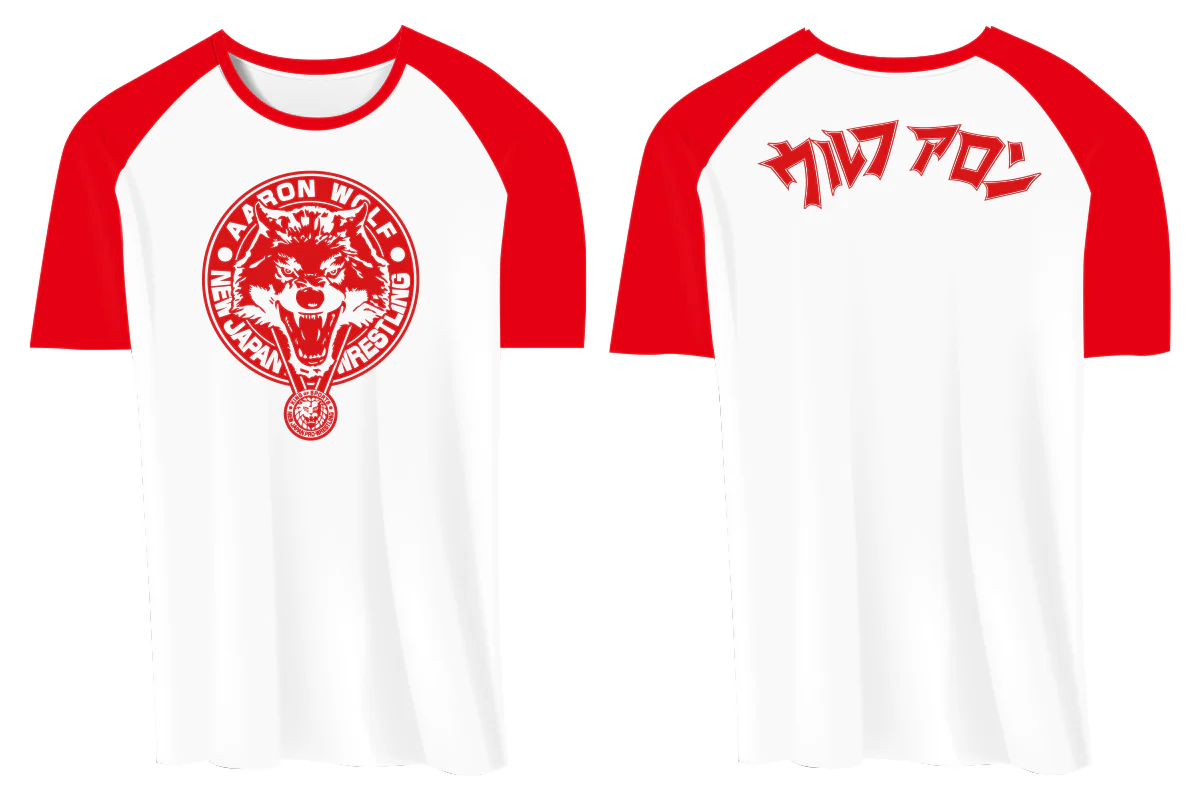 ウルフアロン ラグランTシャツ 新日本プロレス 金メダル 棚橋弘至 チャンピオン ウルフアロン ラグランTシャツ（レッド） – プロレス専門店バックドロップ