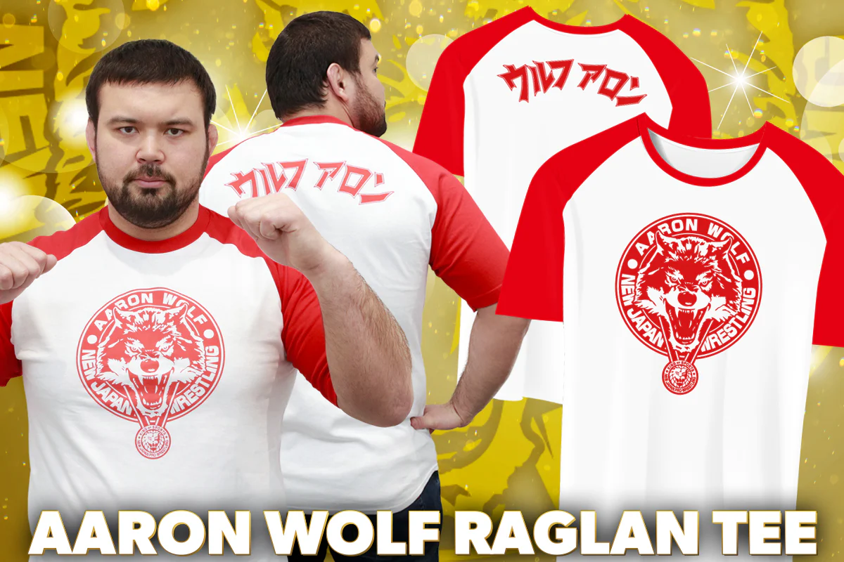 ウルフアロン ラグランTシャツ(レッド)