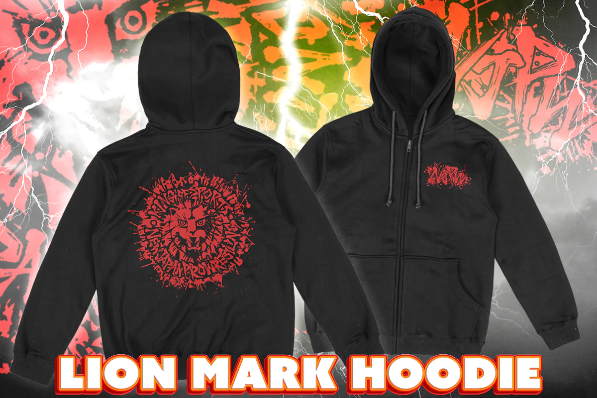 ライオンマーク ジップアップパーカー(2025・ブラック×レッド)