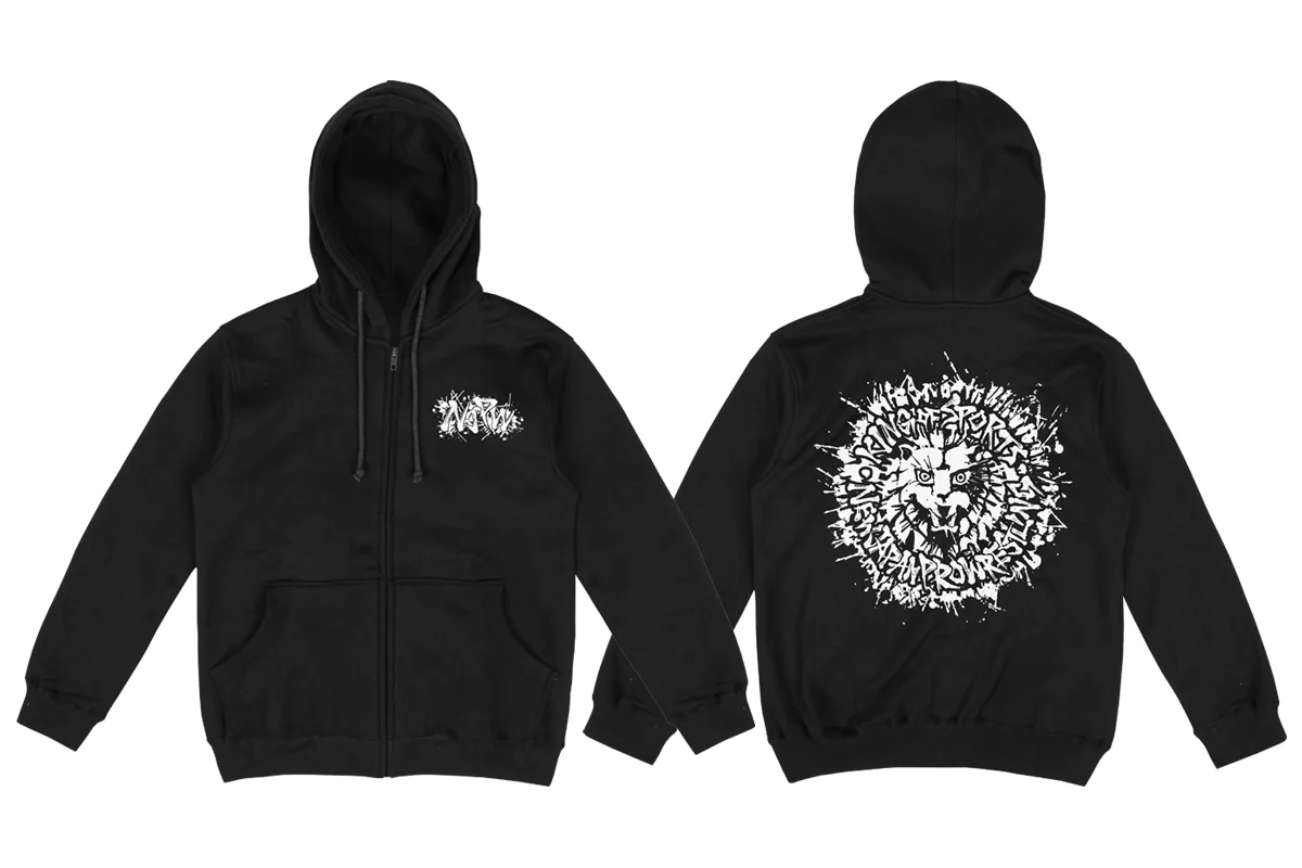ライオンマーク ジップアップパーカー（2025・ブラック×ホワイト