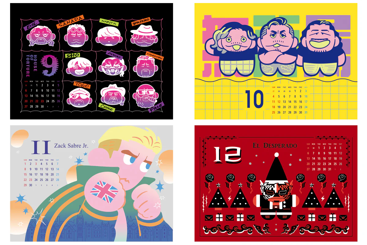 2026年 新日本プロレス カレンダー（卓上タイプ A5サイズ）