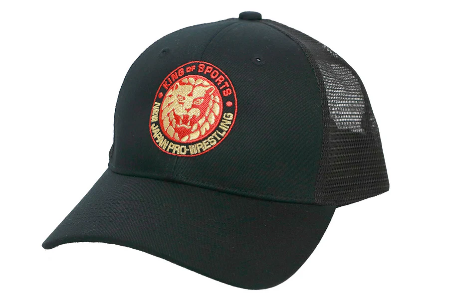 ライオンマーク メッシュキャップ（2025・ブラック×レッド×ゴールド）