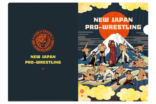 「NEW JAPAN PAINTING」クリアファイル＆フレークシールセット(太陽と富士山)