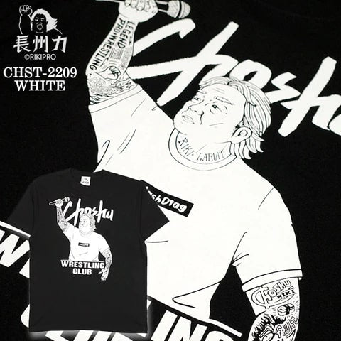 長州力 Choshu Wrestling Club 半袖Tシャツ (ブラック)