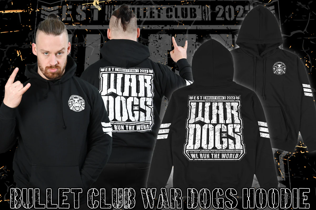 BULLET CLUB WAR DOGS「WE RUN THE WORLD」プルオーバーパーカー