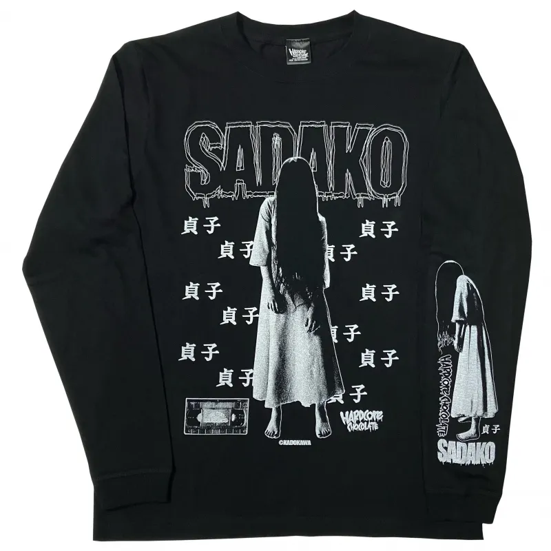 貞子/ロングスリーブTシャツ（呪いブラック）