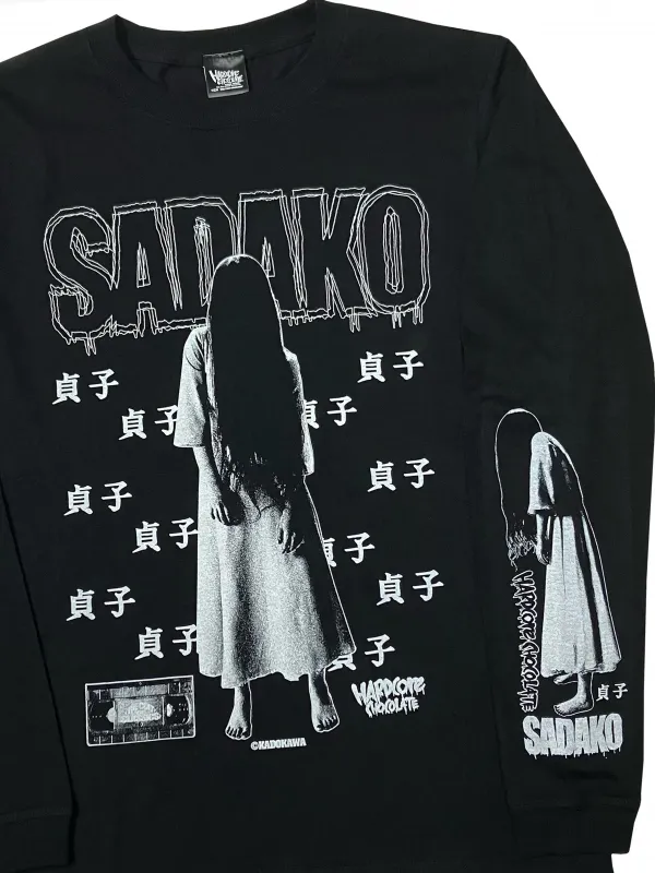 貞子/ロングスリーブTシャツ（呪いブラック）