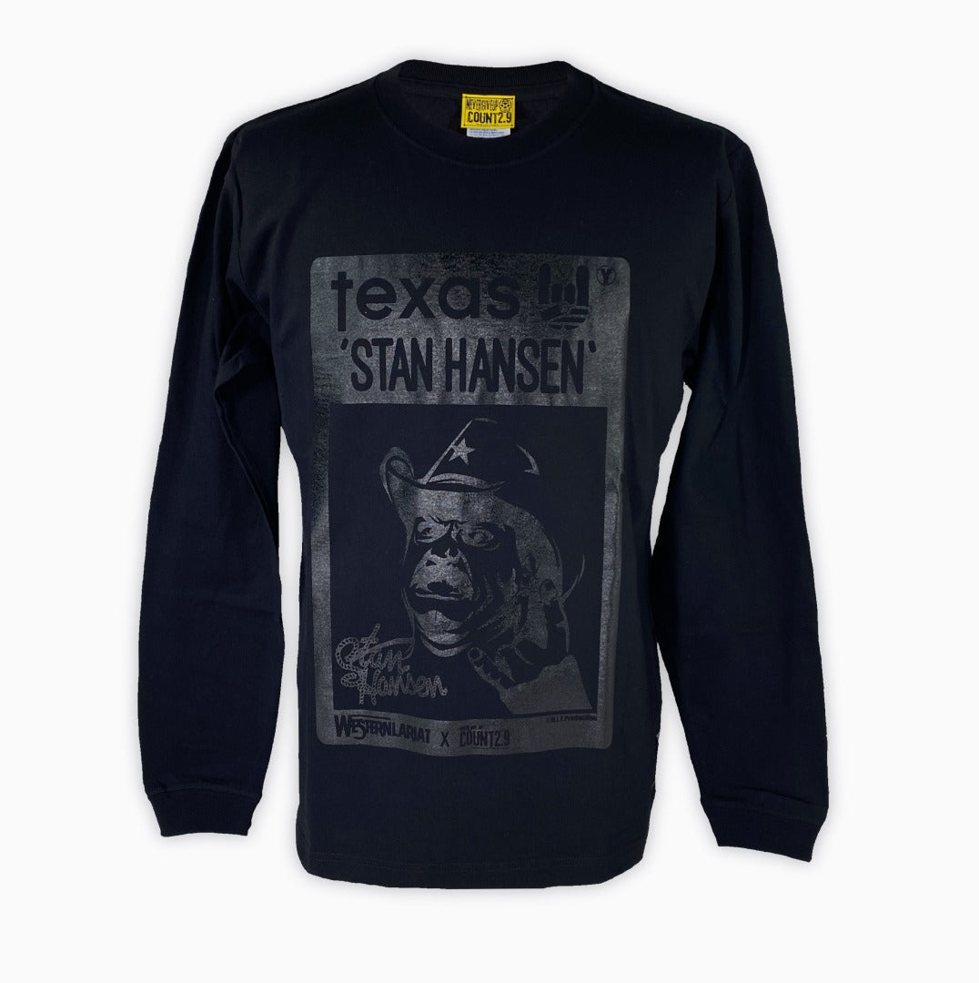 スタンハンセン×Count2.9 ブラックxブラック ロングスリーブTシャツ