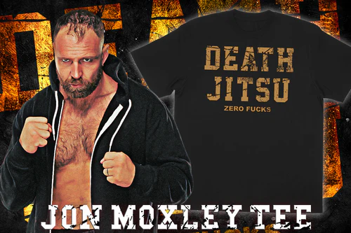 ジョン・モクスリー DEATH JITSU Tシャツ (ブラック×ゴールド)