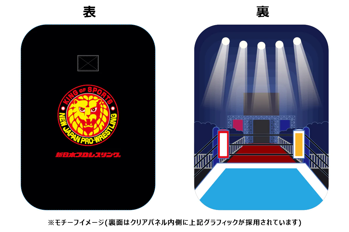 新日本プロレス　カラビナ付きクリアポーチ