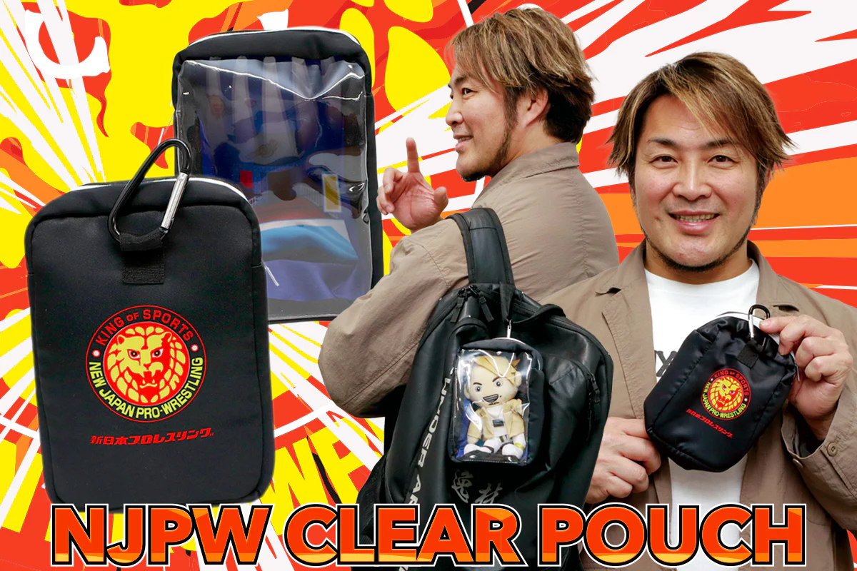 新日本プロレス　カラビナ付きクリアポーチ