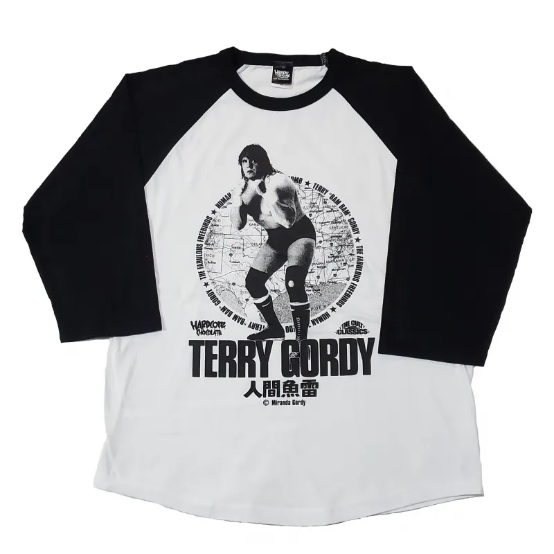 テリー・ゴディ7分袖ラグランＴシャツ（南部ブラック×ホワイト）