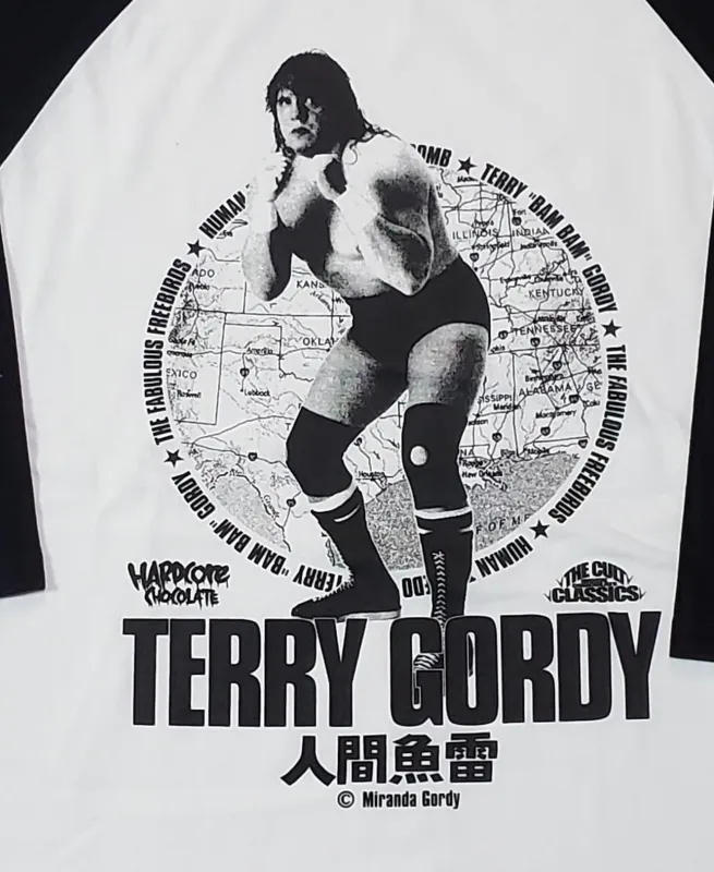 テリー・ゴディ7分袖ラグランＴシャツ（南部ブラック×ホワイト）