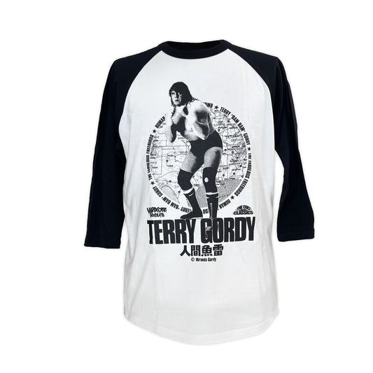 テリー・ゴディ7分袖ラグランＴシャツ（南部ブラック×ホワイト）