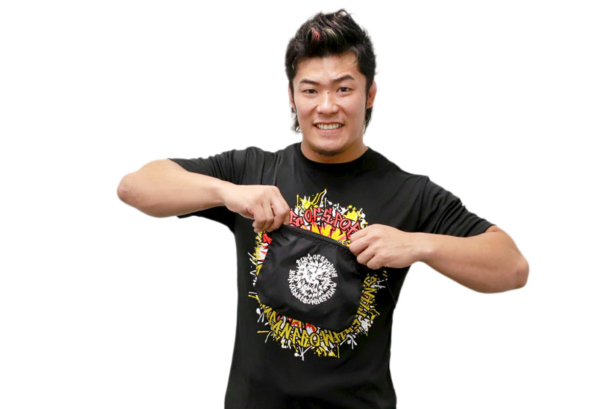 【希少・非売品】Nas ロゴ入り　レコードバック ライオンマーク ナイロンサコッシュ（2026・ブラック×ホワイト