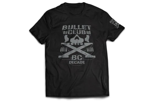 BULLET CLUB BC DECADE Tシャツ (ブラック×シルバー)