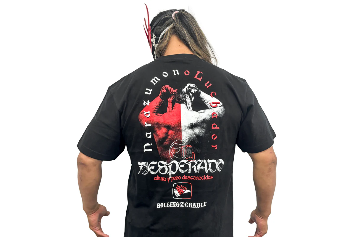 エル・デスペラード×ROLLING CRADLE コラボTシャツ（ブラック×ホワイト×レッド）