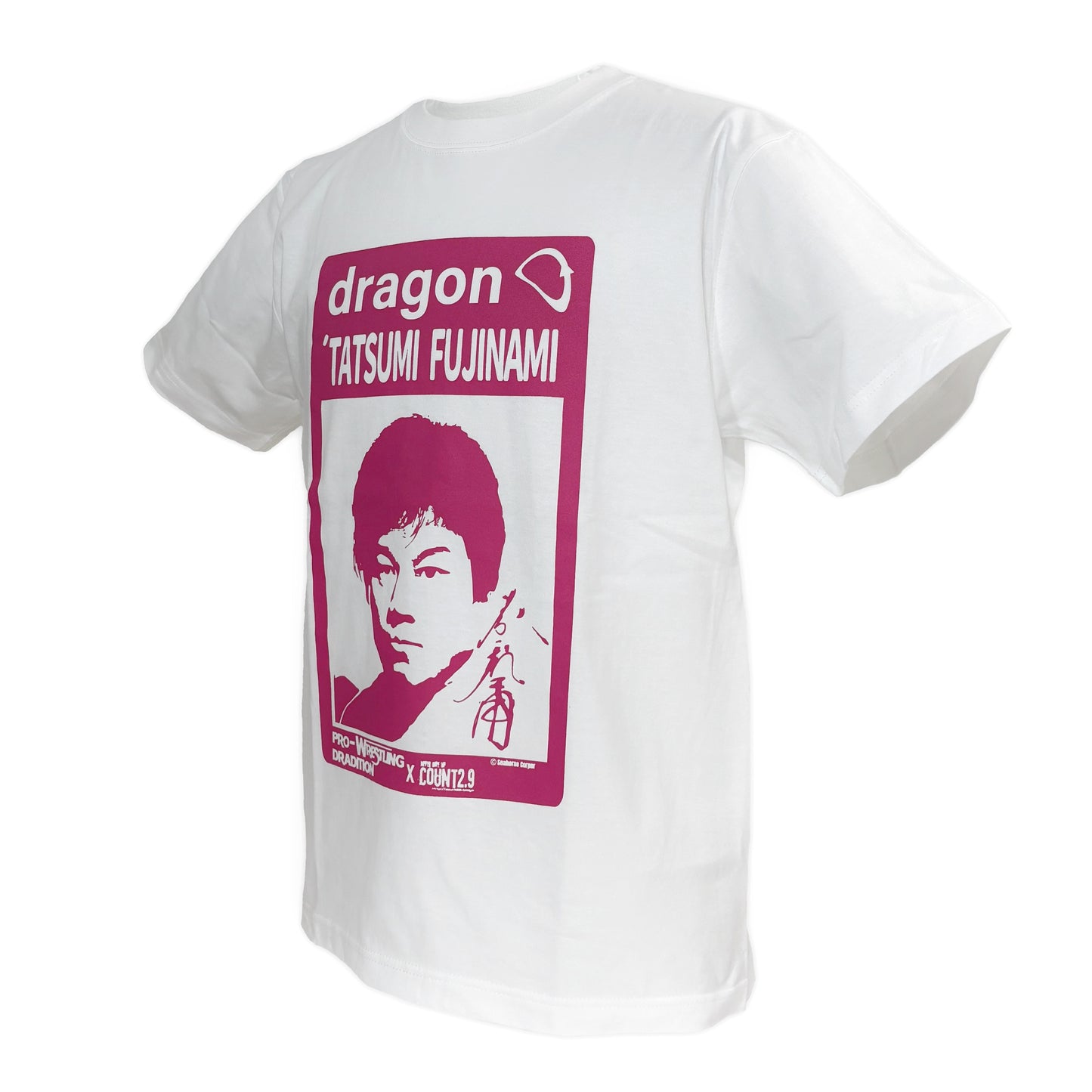 DRAGON 藤波辰爾xCount2.9 コラボ Tシャツ(ホワイト/ピンク)