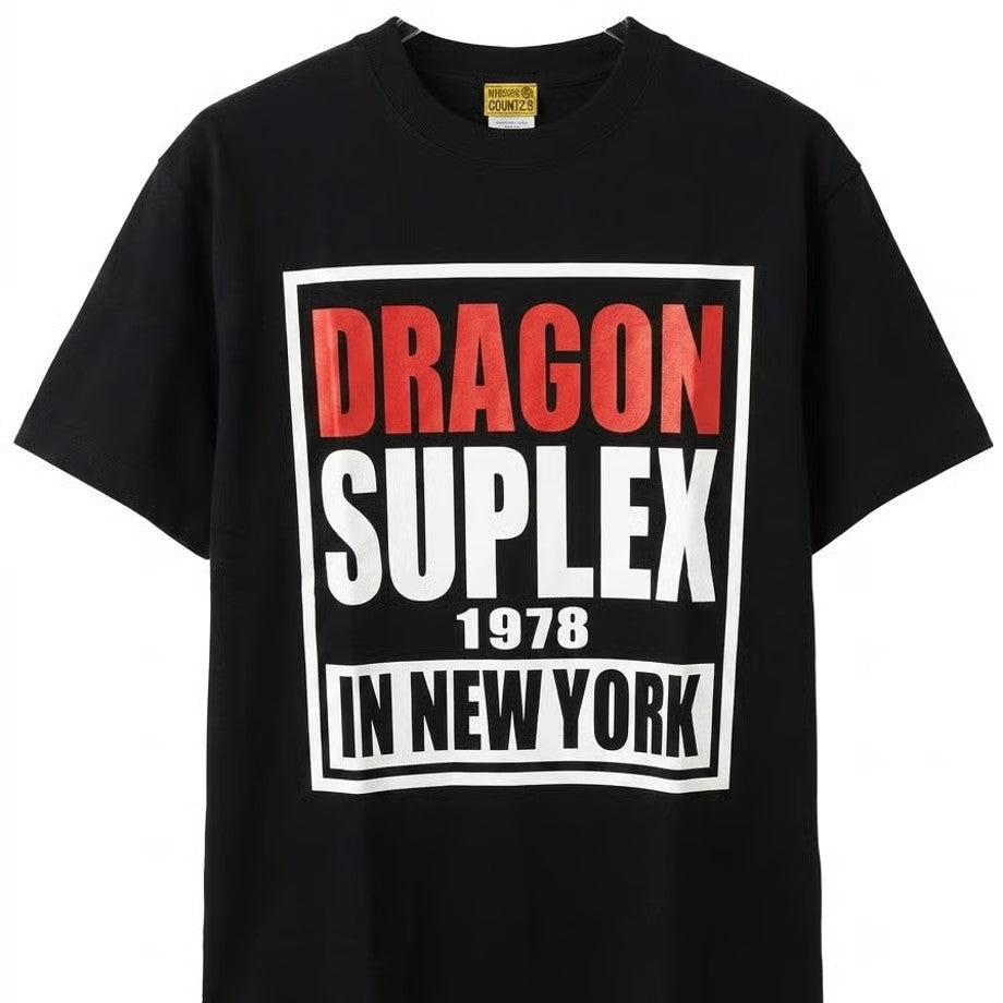 藤波辰爾ｘCount2.9 Dragon Suplex in NY Tシャツ(ブラック)