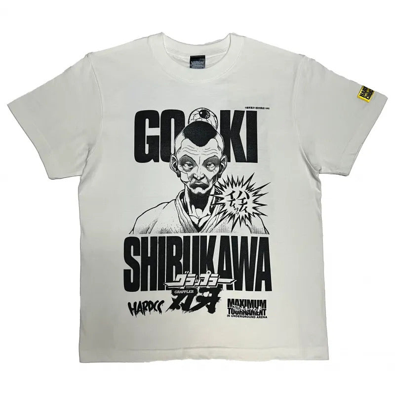グラップラー刃牙　渋川剛気（合気バニラホワイト）Tシャツ