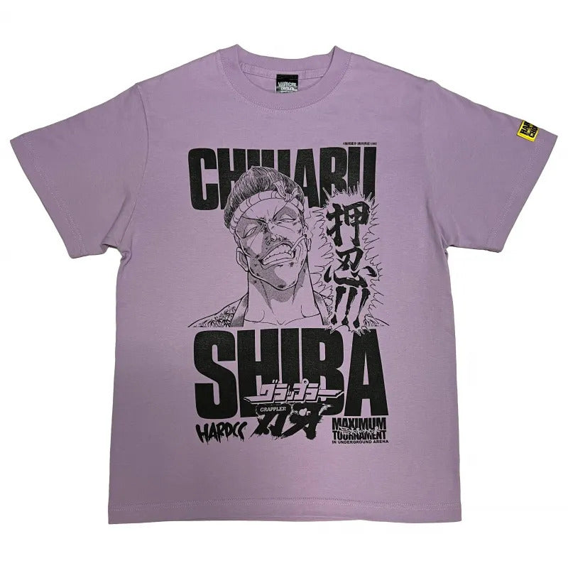 グラップラー刃牙 柴千春（根性ライトパープル）Tシャツ – プロレス