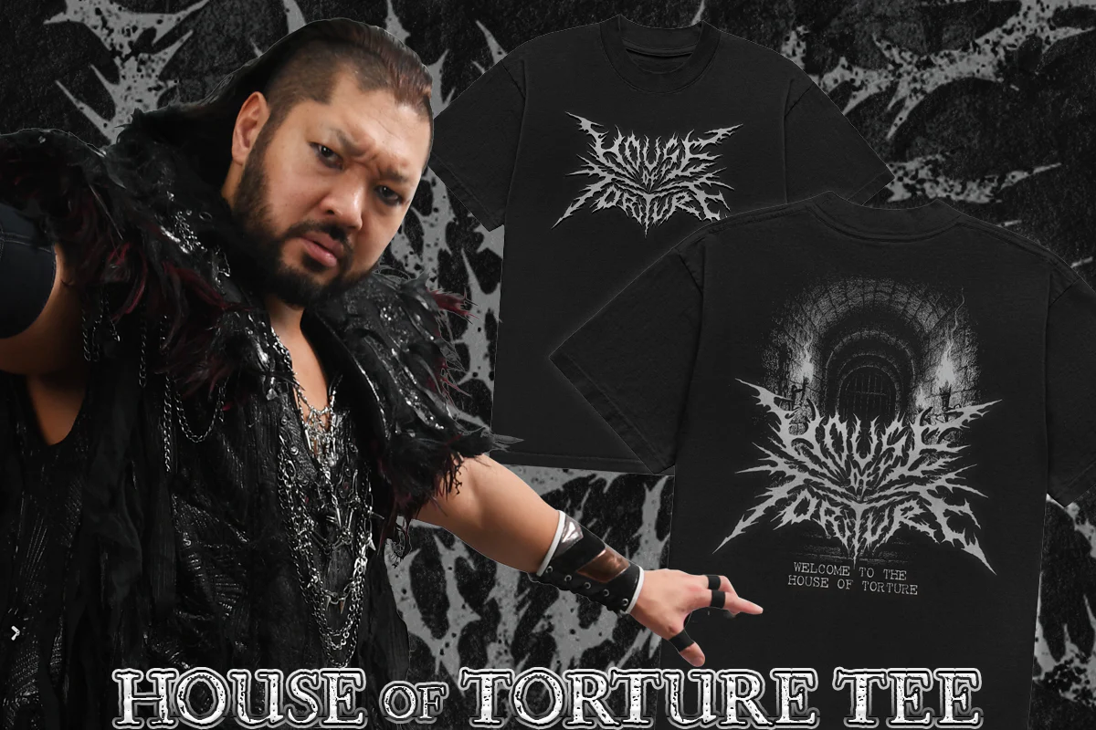 HOUSE OF TORTURE Tシャツ（2025・ブラック×シルバー） – プロレス専門