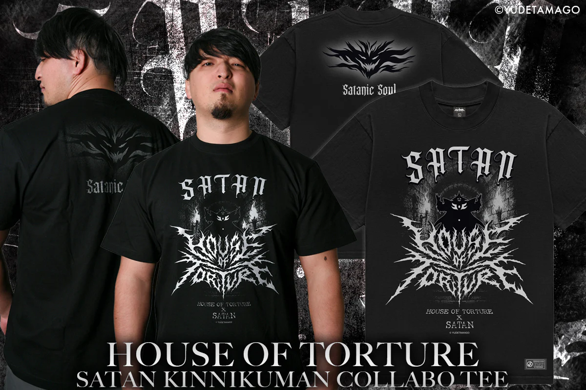 キン肉マンコラボ HOUSE OF TORTURE×サタン Tシャツ – プロレス専門店 キン肉マンコラボ HOUSE OF TORTURE×サタン Tシャツ – プロレス専門店
