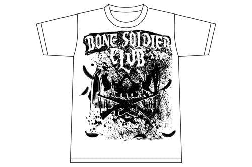 石森太二 BONE SOLDIER CLUB Tシャツ (2022 / ホワイト×ブラック)