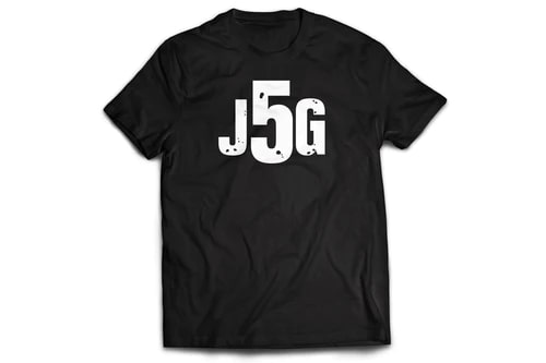 Just 5 Guys Tシャツ (ブラック×ホワイト)