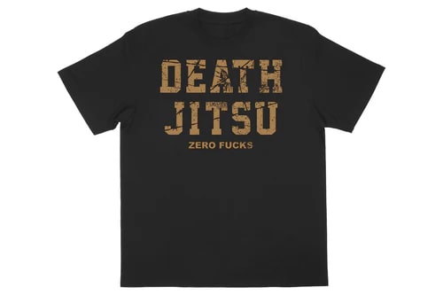 ジョン・モクスリー DEATH JITSU Tシャツ (ブラック×ゴールド)
